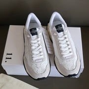 VT Lace Sneaker White Suede Leather