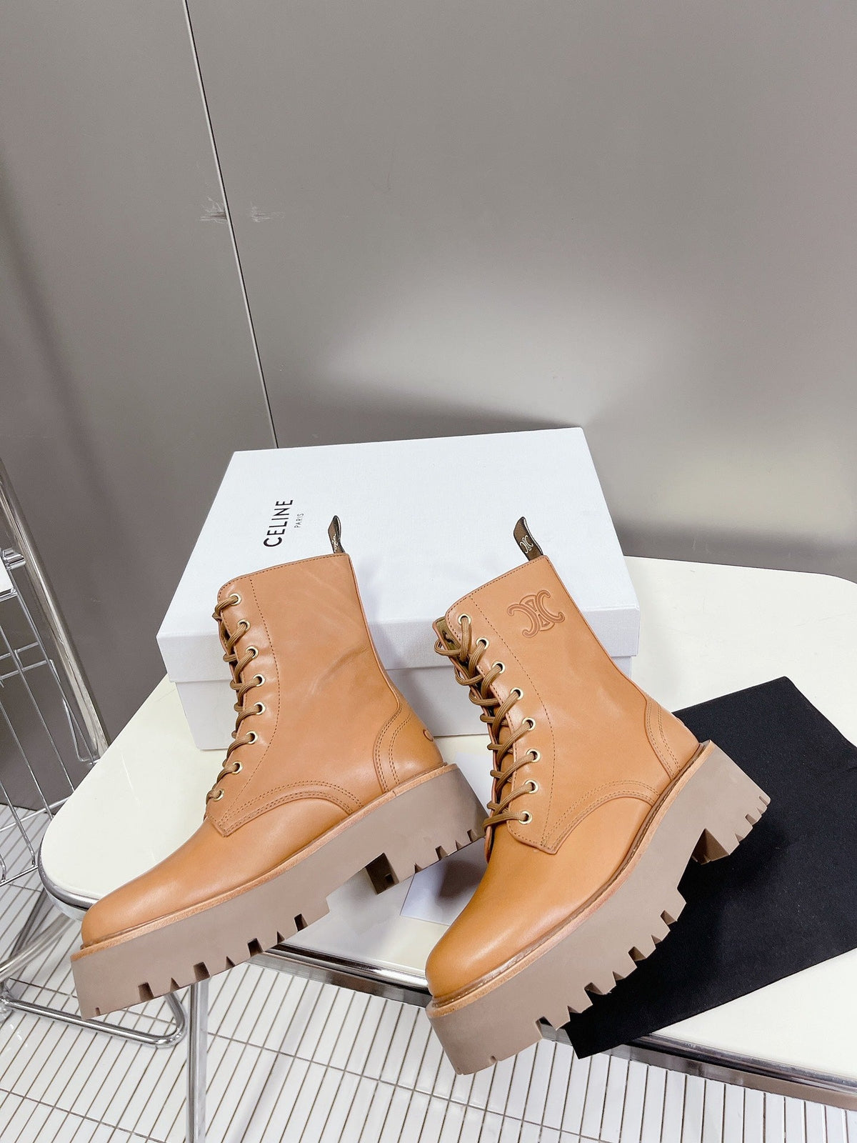 Celine 2026 Ankle Boots 50mm Calfskin 948168