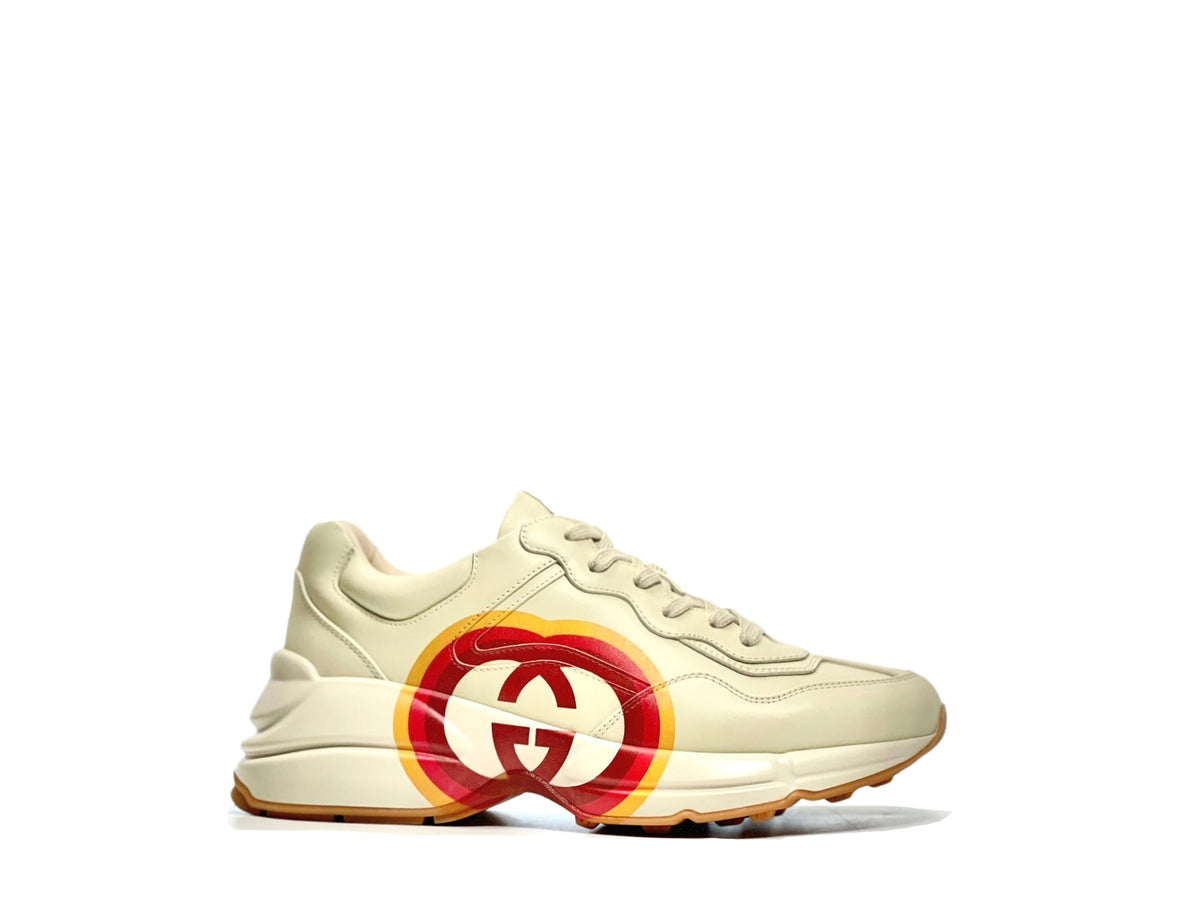GG Men's Rhyton Sneaker Milk White Cowhide 524515