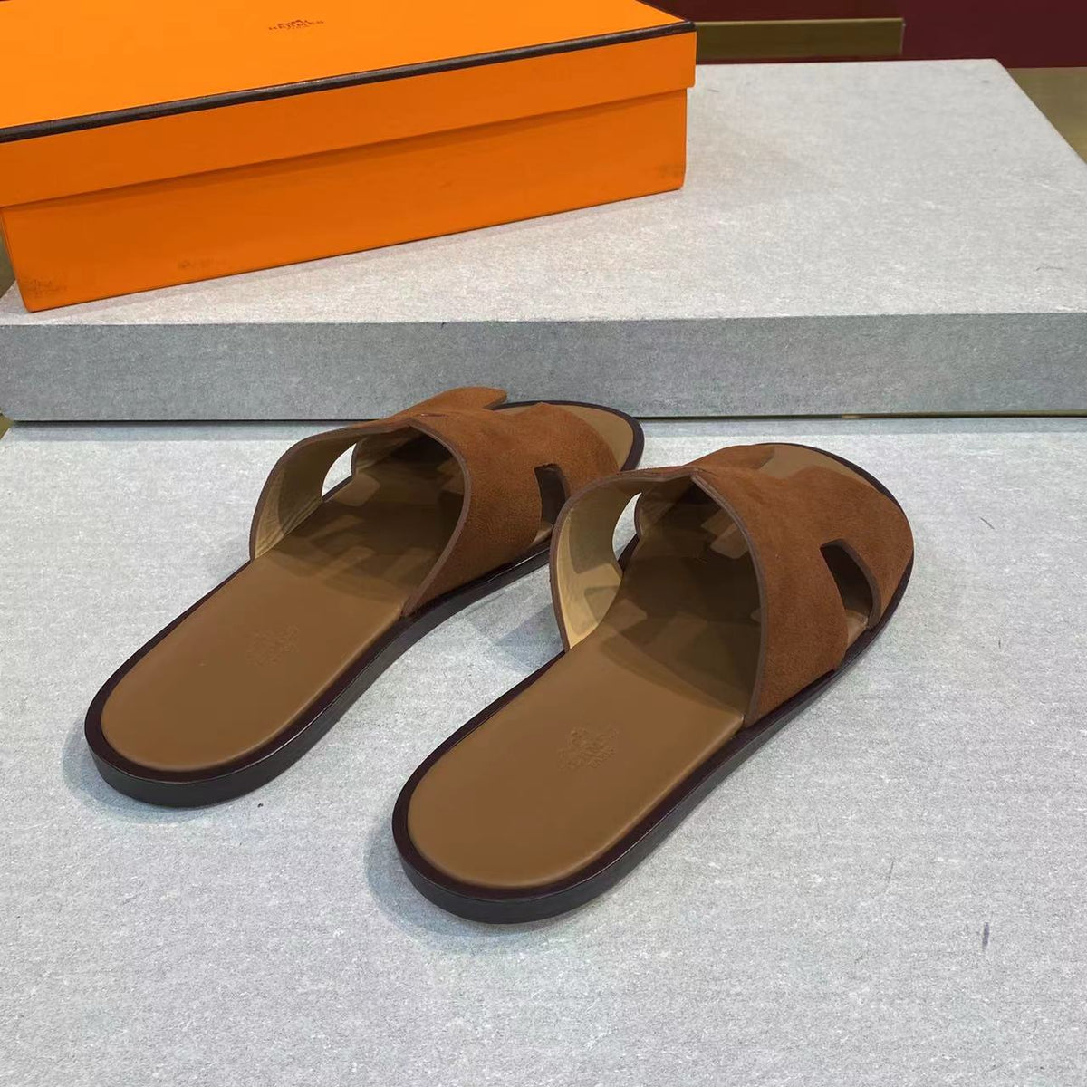 HM Men's Izmir Slide Brown Suede 669094