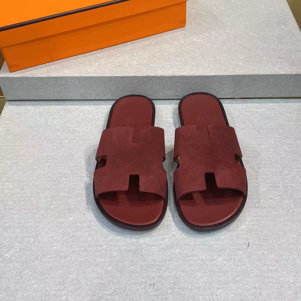 HM Men's Izmir Slide Red Suede 669092