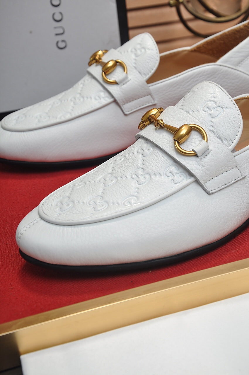 GG Men's Jordaan Loafer White Cowhide 726294
