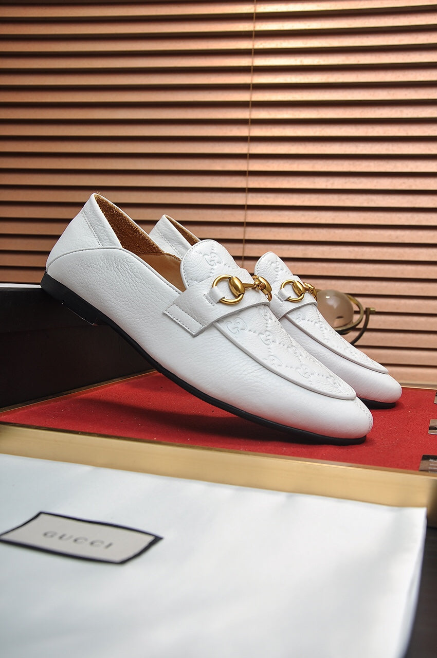 GG Men's Jordaan Loafer White Cowhide 726294