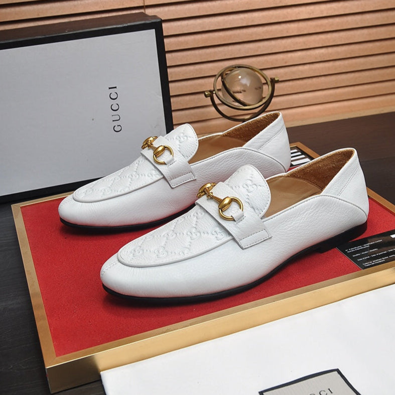 GG Men's Jordaan Loafer White Cowhide 726294