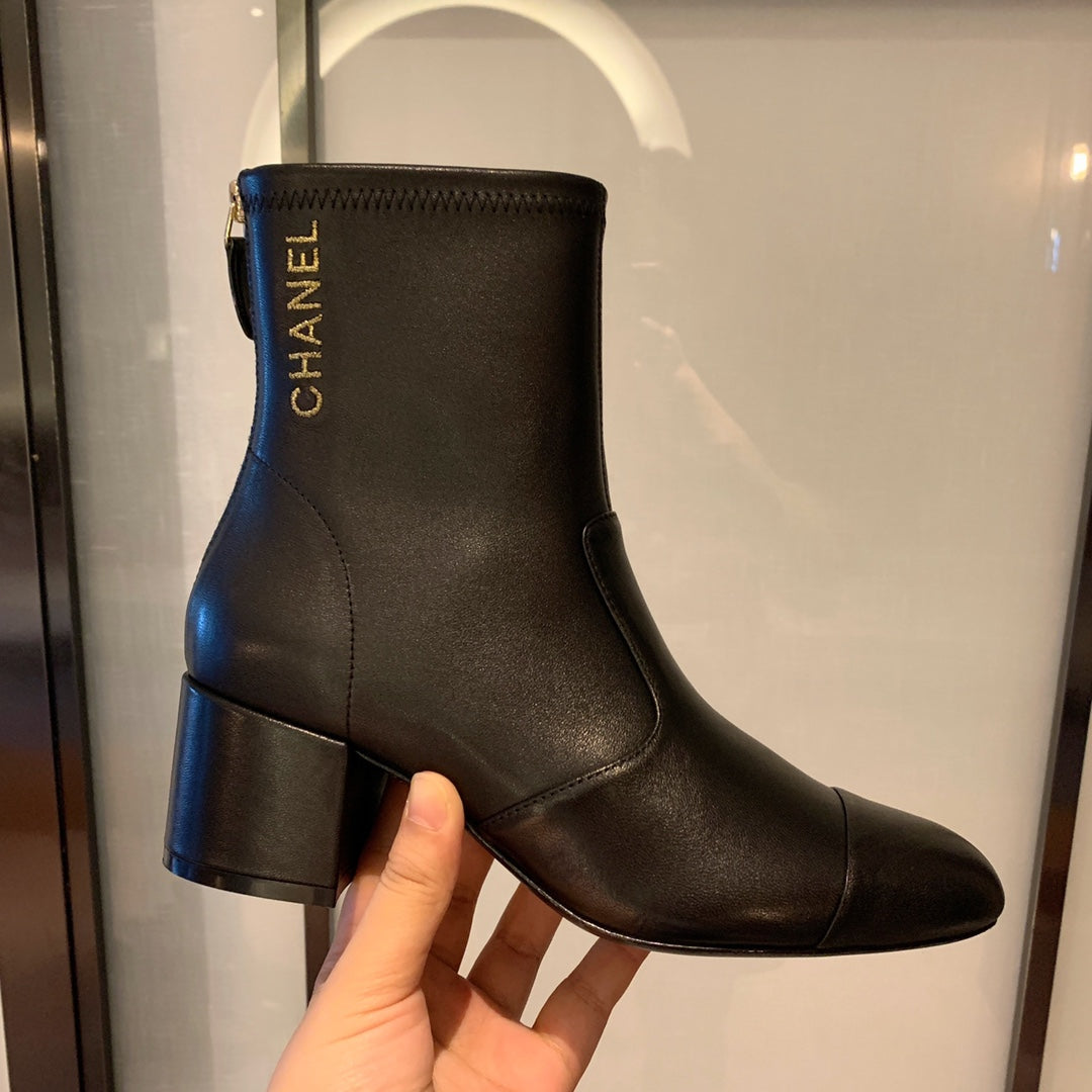 CC Short Boots 50mm In Black Lambskin 940078