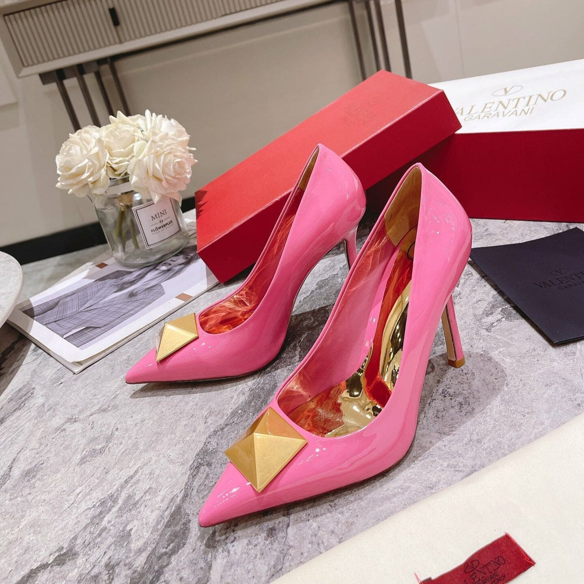 VT 25 Toe Pumps Pink Patent Leather