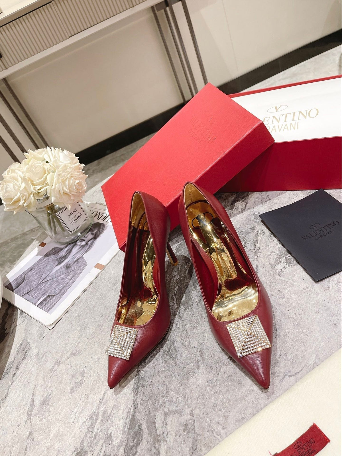 VT 25 Toe Pumps Diamond Red Sheepskin 340213