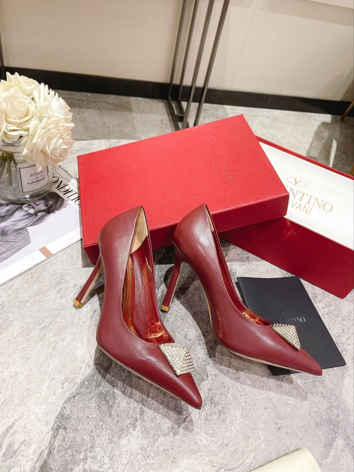 VT 25 Toe Pumps Diamond Red Sheepskin 340213