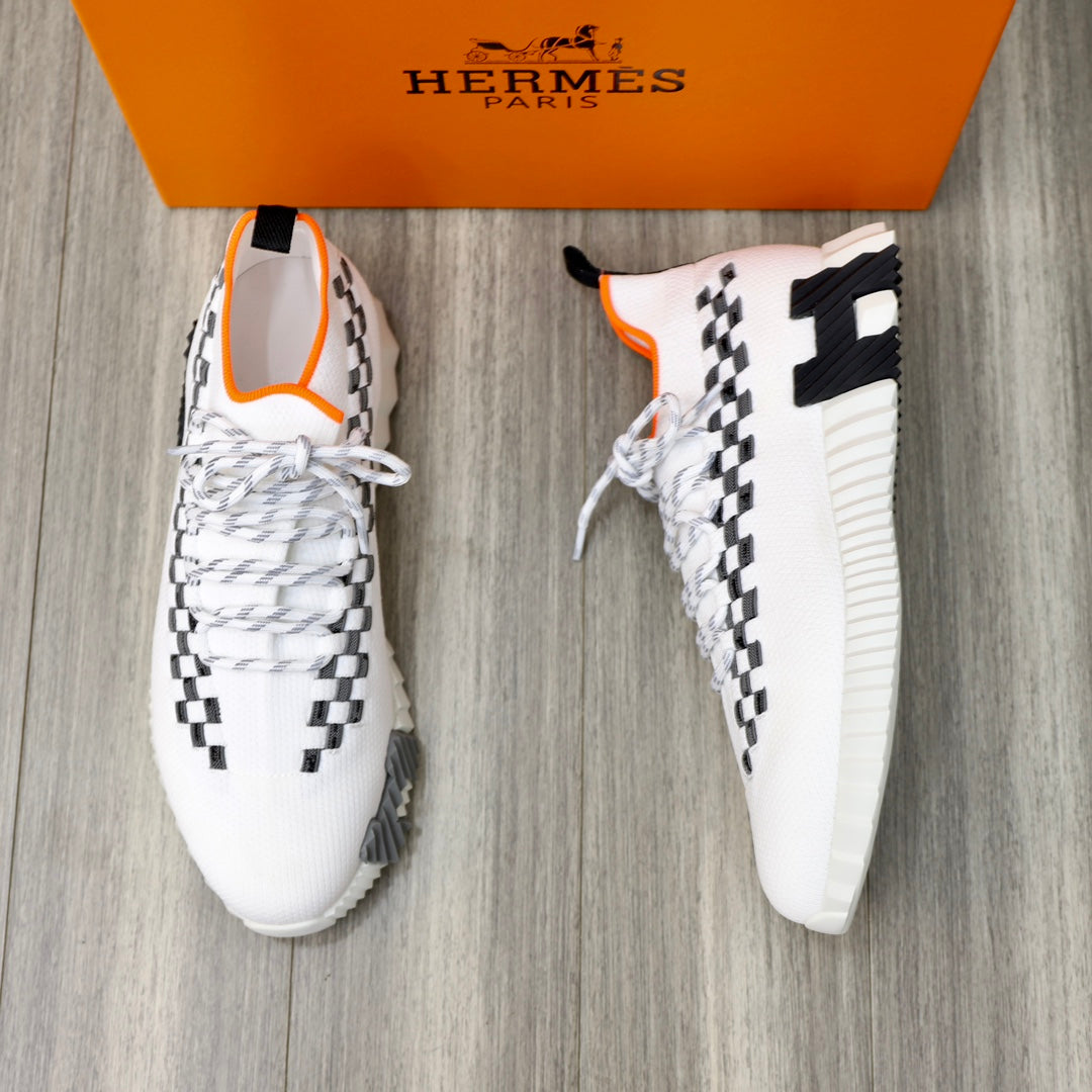 HM FLEX SLIP-ON SNEAKER WHITE WOVEN FABRIC