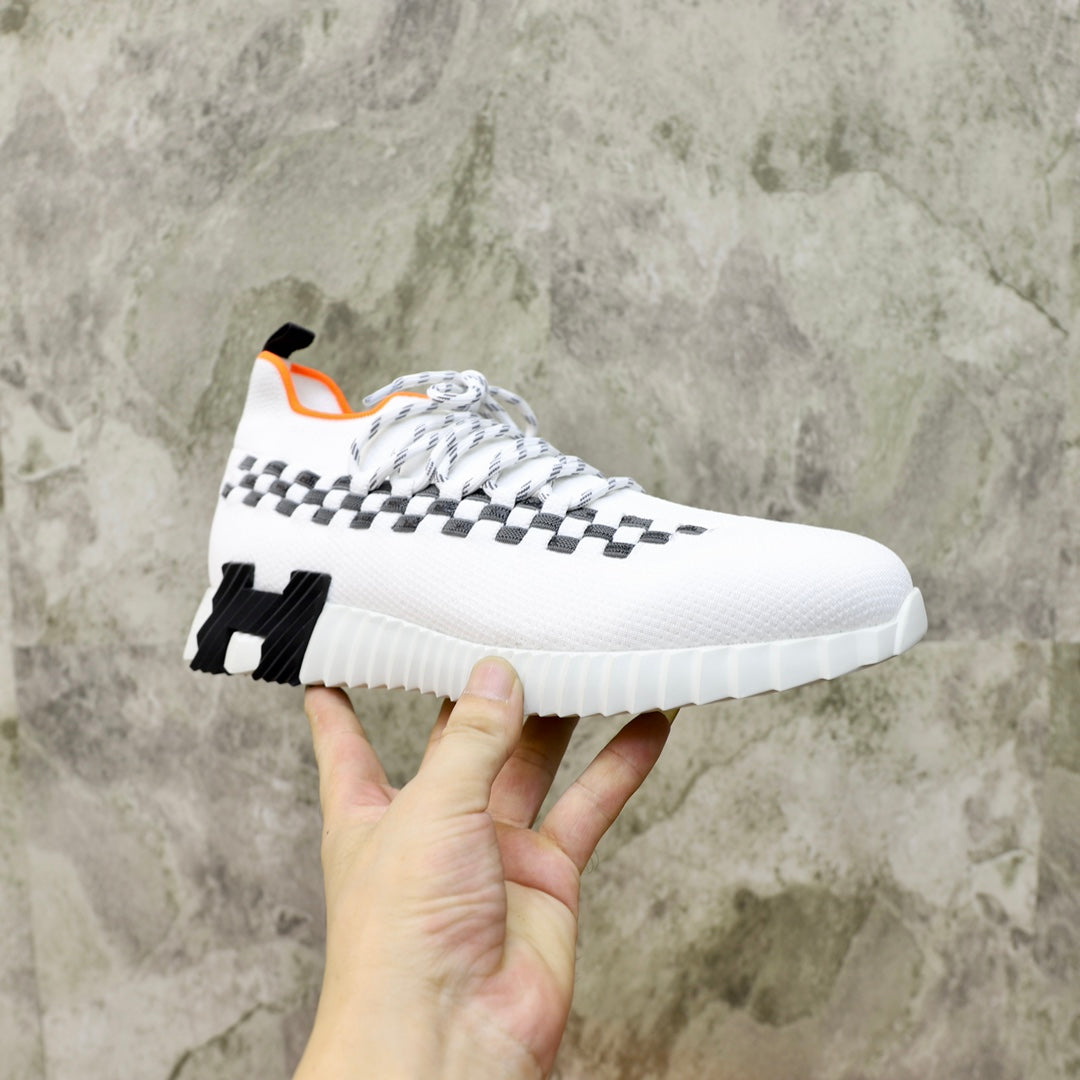HM FLEX SLIP-ON SNEAKER WHITE WOVEN FABRIC