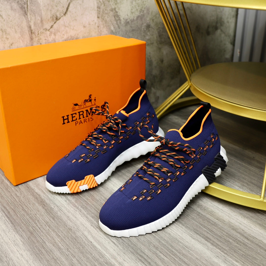 HM FLEX SLIP-ON SNEAKER NAVY WOVEN FABRIC