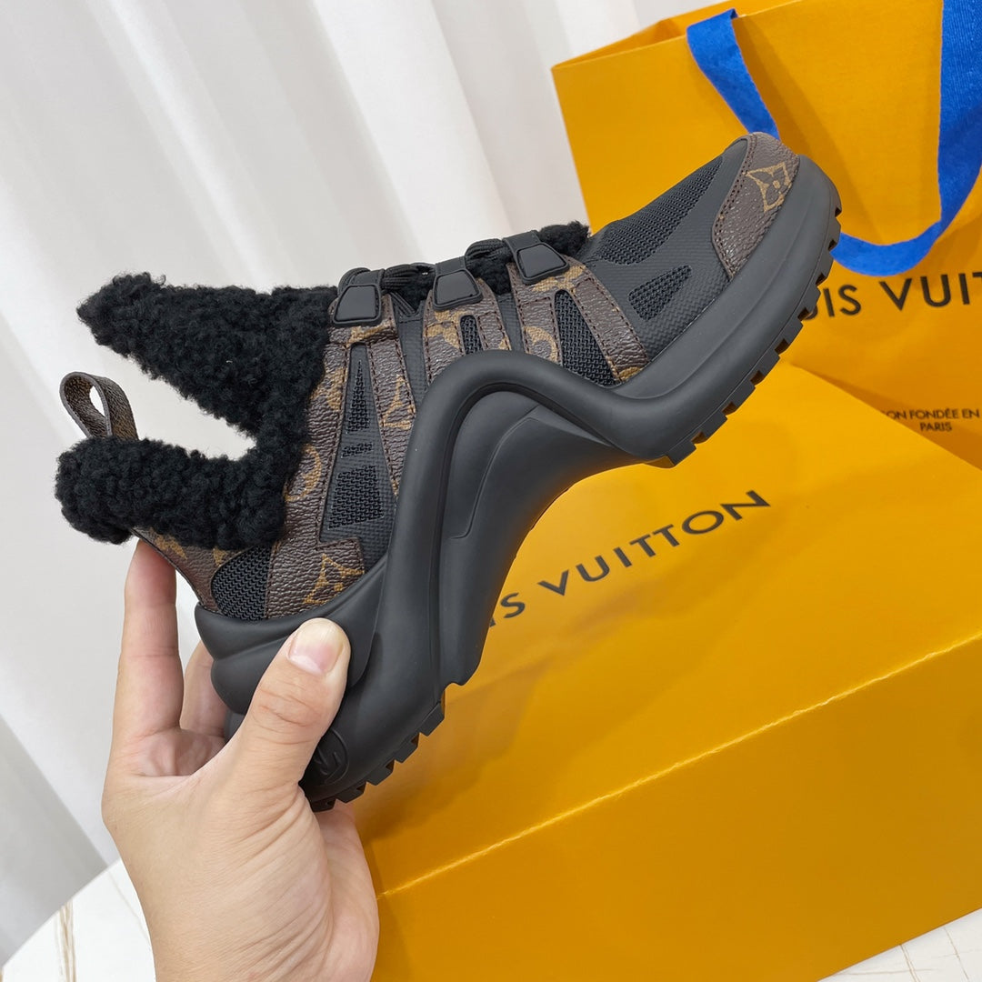 LV Archlight Sneaker Black Mix Dark Brown Monogram Fabric