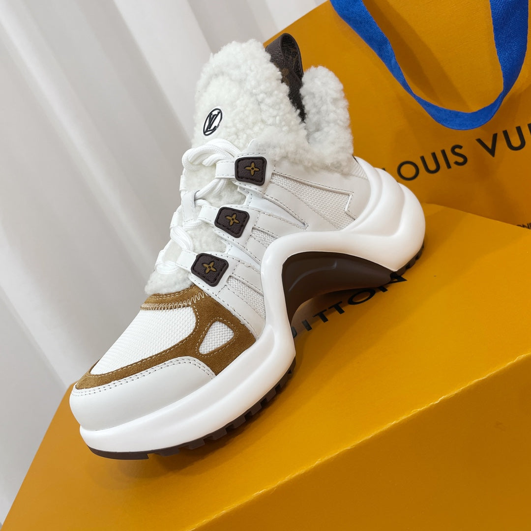 LV Archlight Sneaker White Mix Brown Fabric