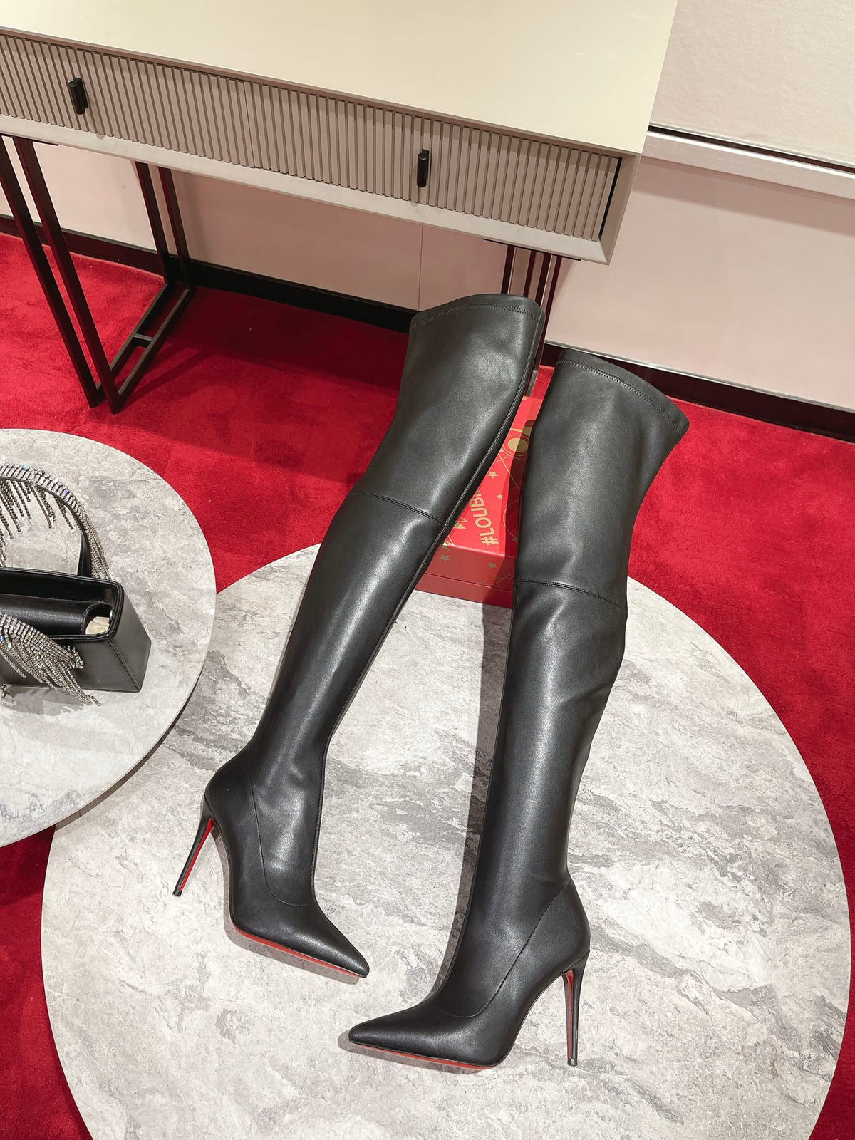 CL Tall Boot Kate Botta 100 mm Black Nappa