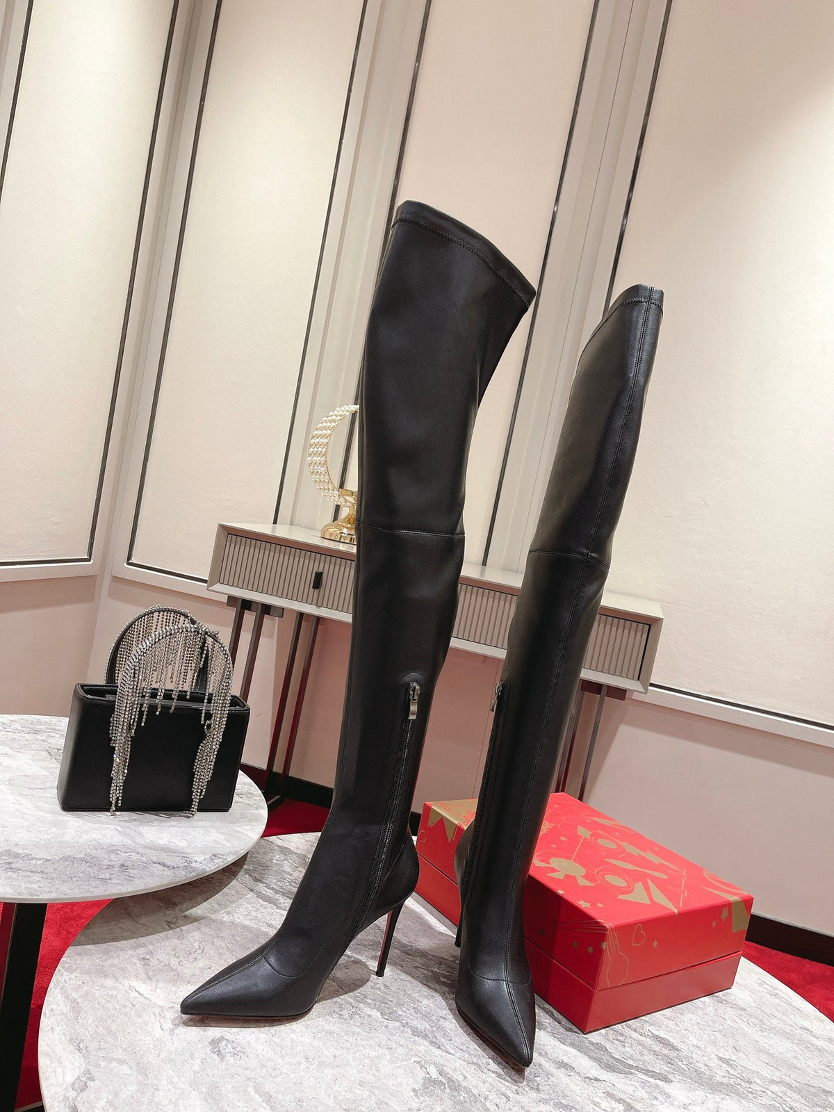CL Tall Boot Kate Botta 100 mm Black Nappa