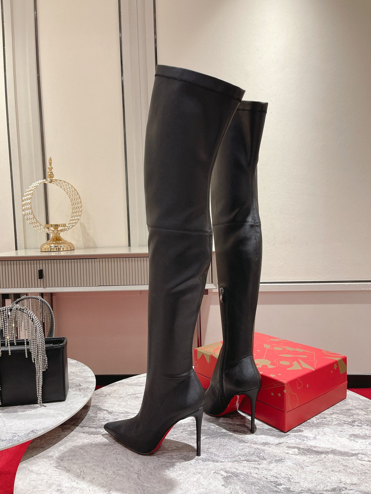 CL Tall Boot Kate Botta 100 mm Black Nappa