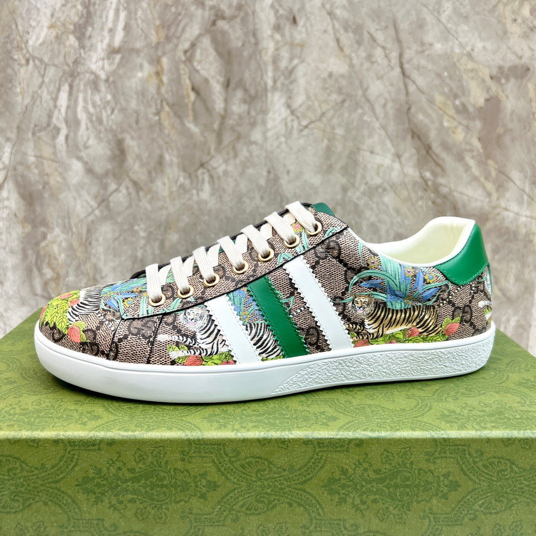 GG x Adidas Men's Sneaker Brown Green Canvas 525937