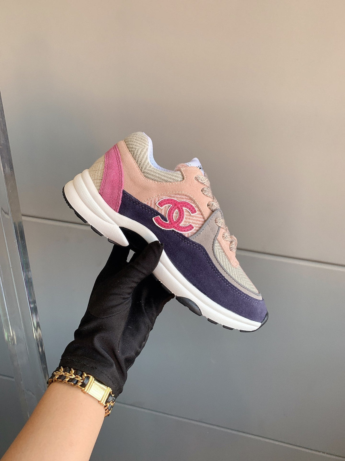 CC Sneaker In Multicolor Suede 145633