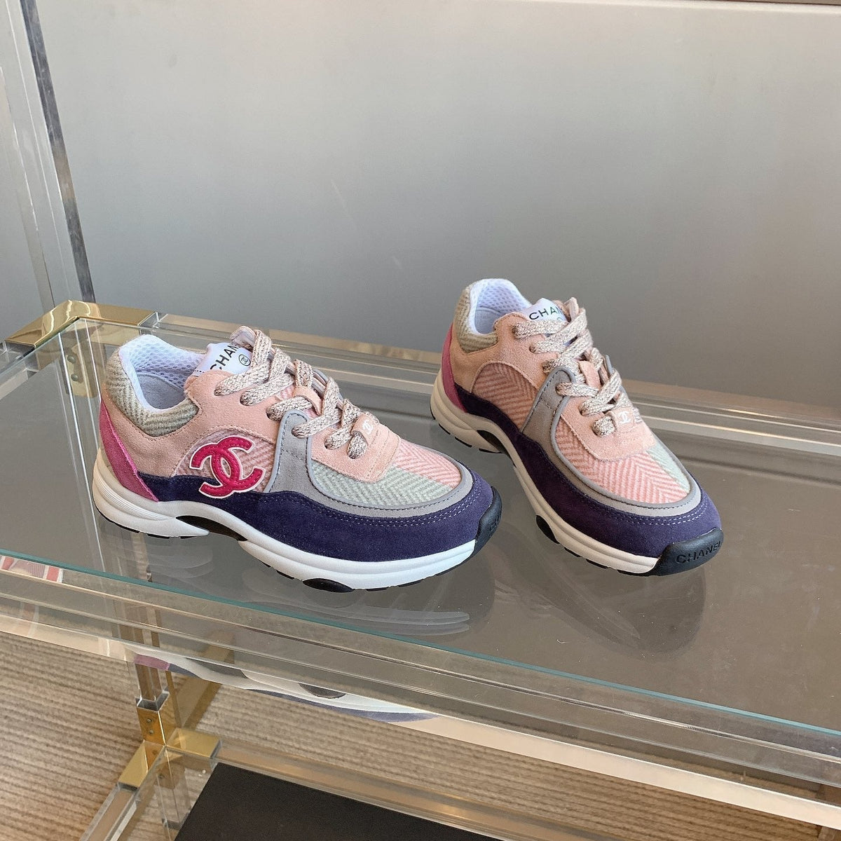 CC Sneaker In Multicolor Suede 145633
