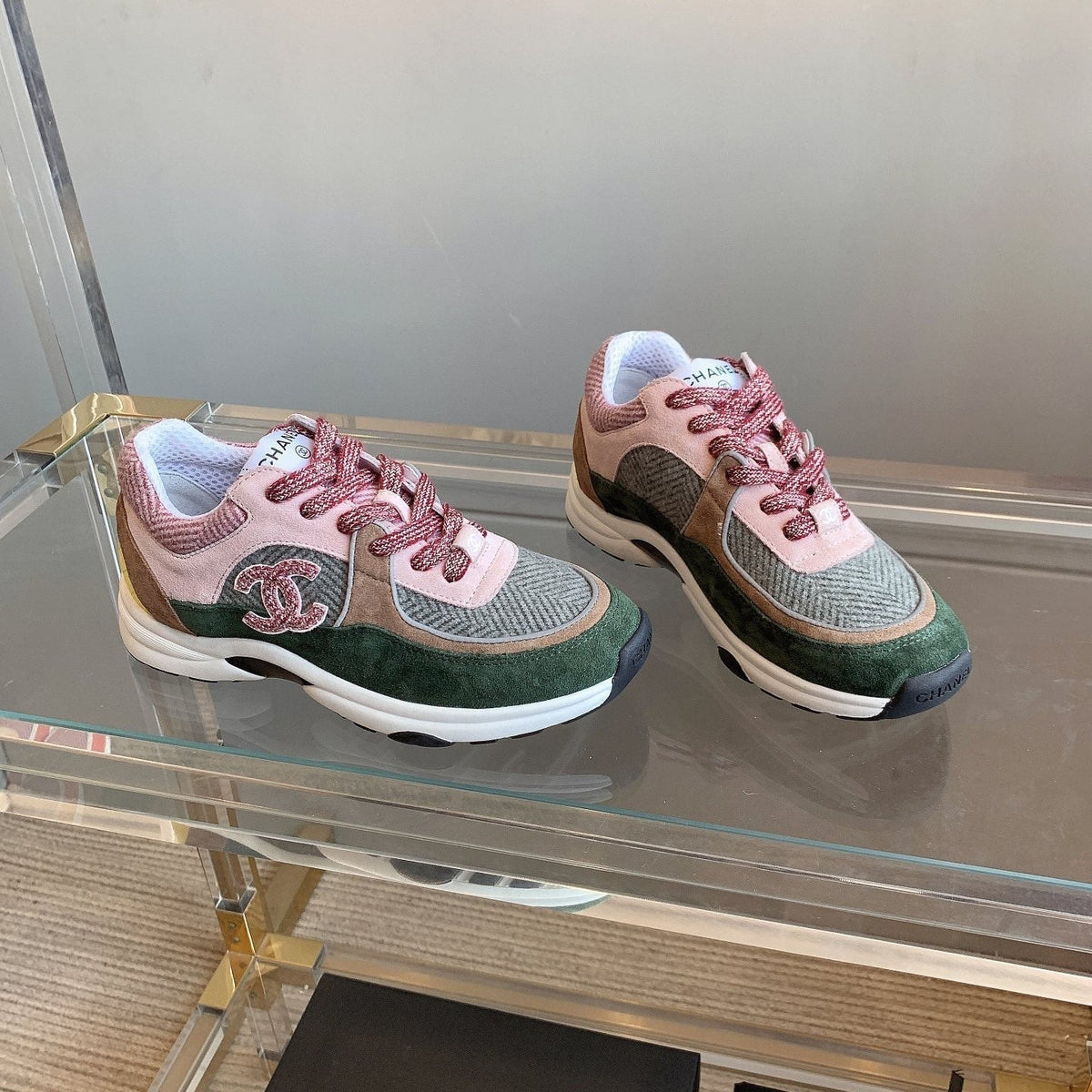 CC Sneaker In Multicolor Suede 145635