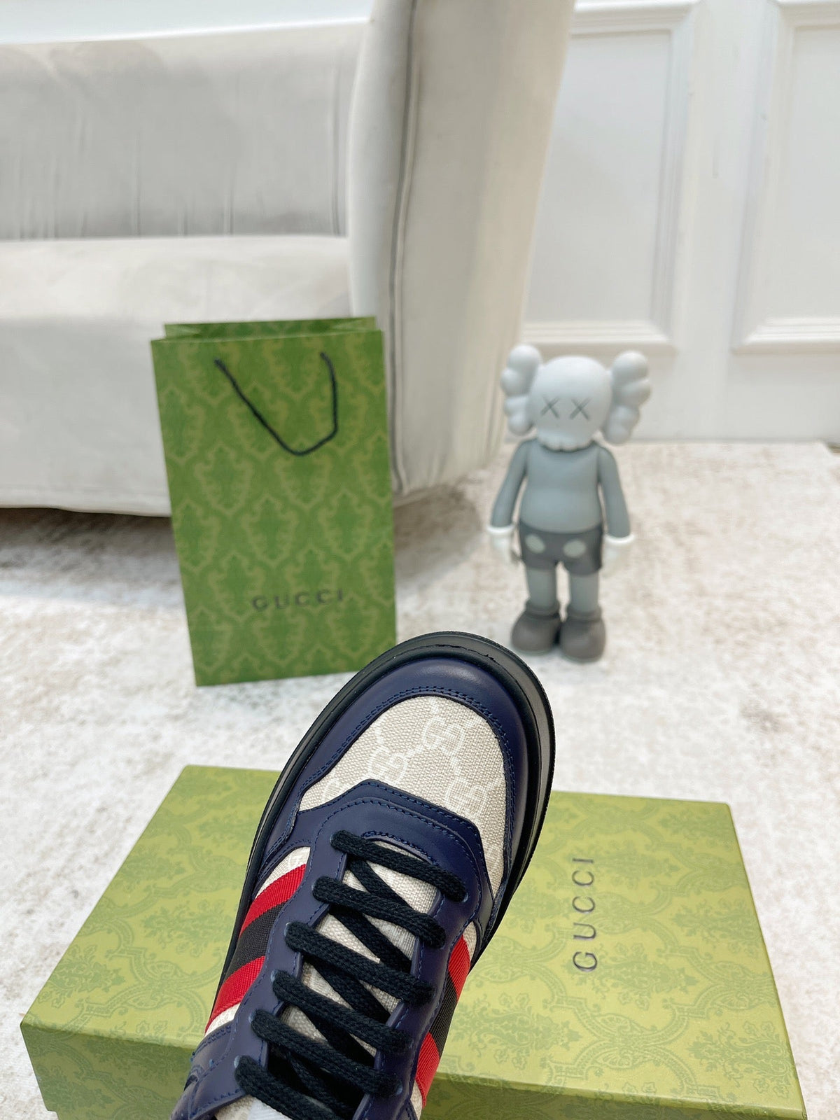 Gucci 2026 Ace Platform Sneakers Calfskin Canvas 988562