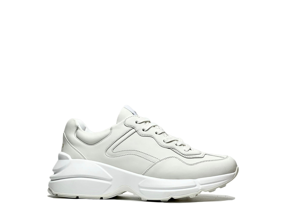 GG Men's Rhyton Sneaker White Cowhide 524509