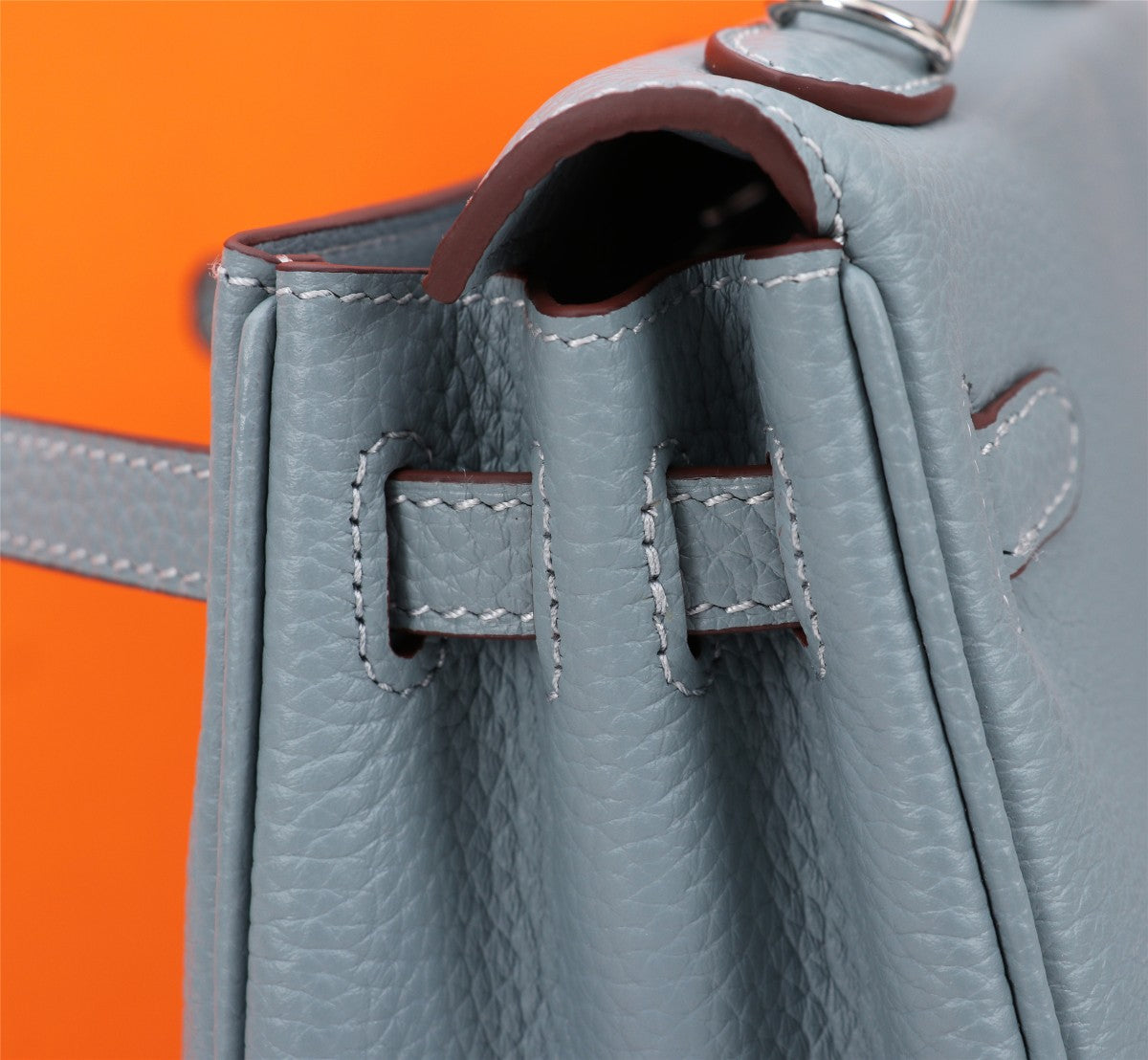 HM KELLY BAG 28 TEMPERED GRAY TOGO SILVER HARDWARE