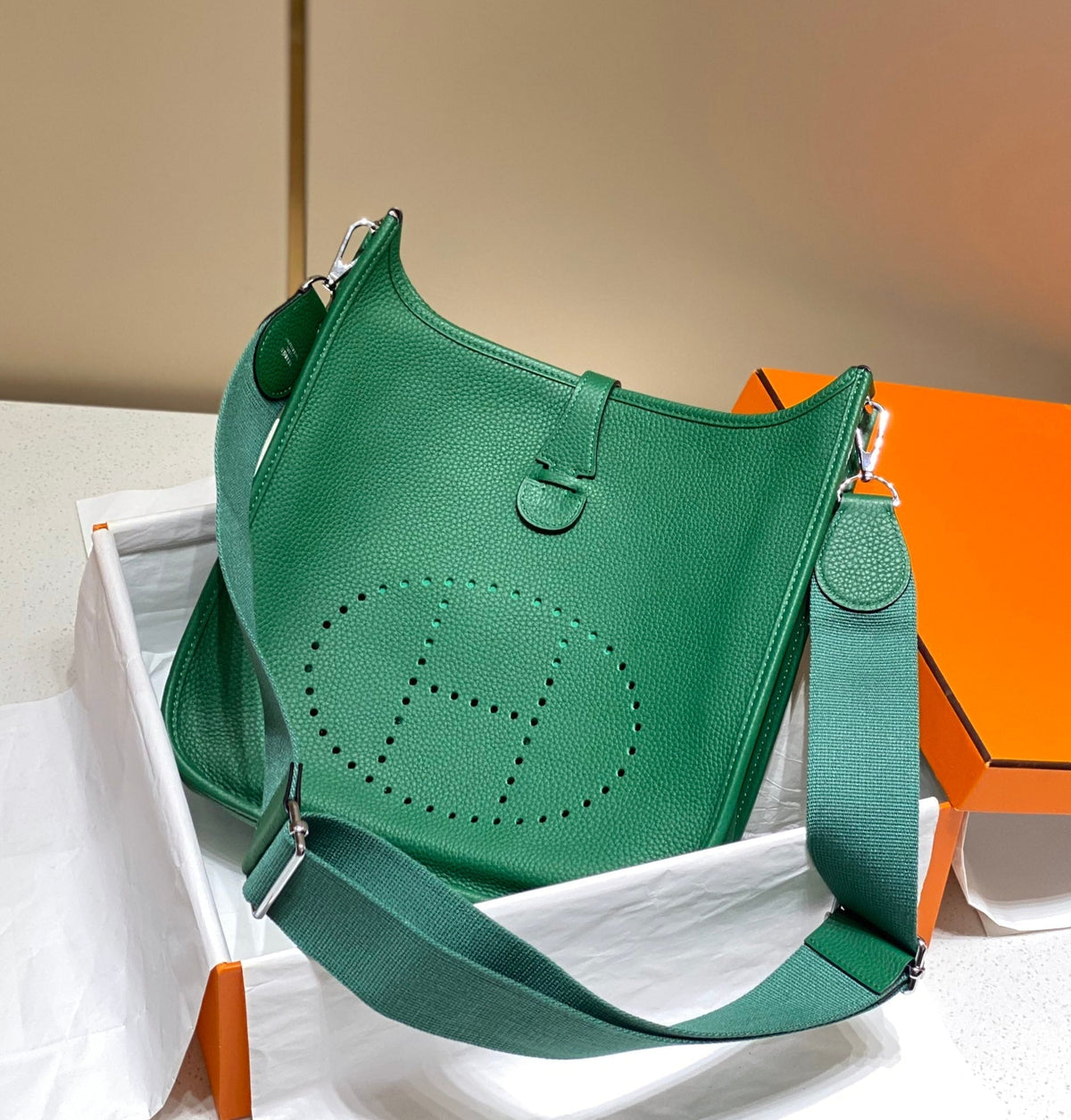 Evelyne 29cm Dark Green Togo Shw