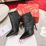 CL So Kate Booty Ankle Boots 100mm Velours Papillon Black