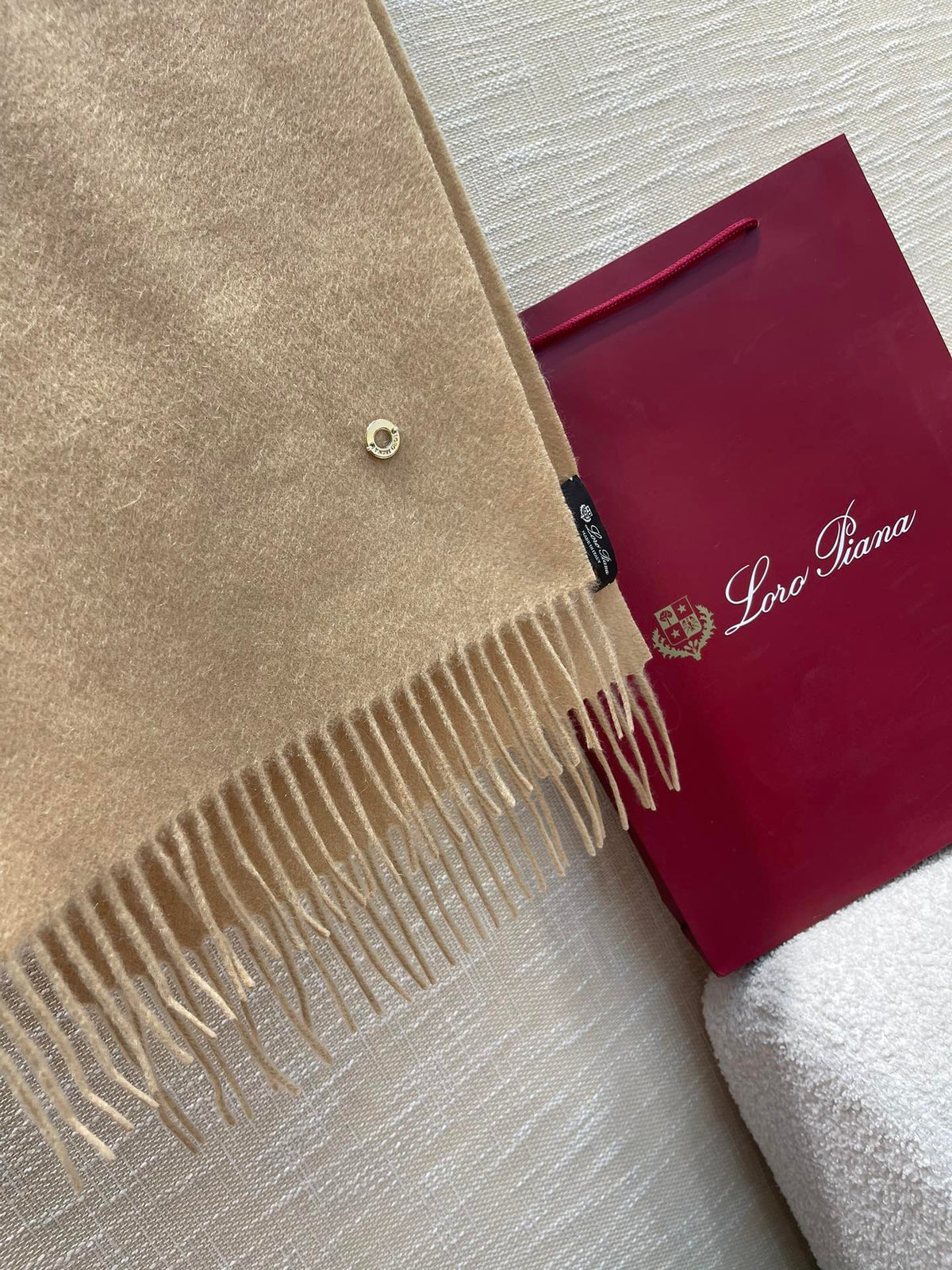 LP Scarf Plain 180 CM In Beige Cashmere  141433