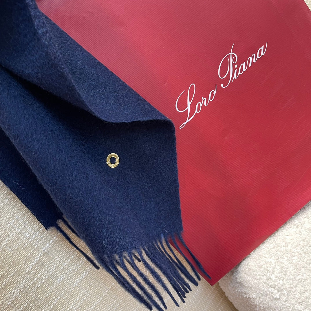 LP Scarf Plain 180 CM In Dark Blue Cashmere 141434