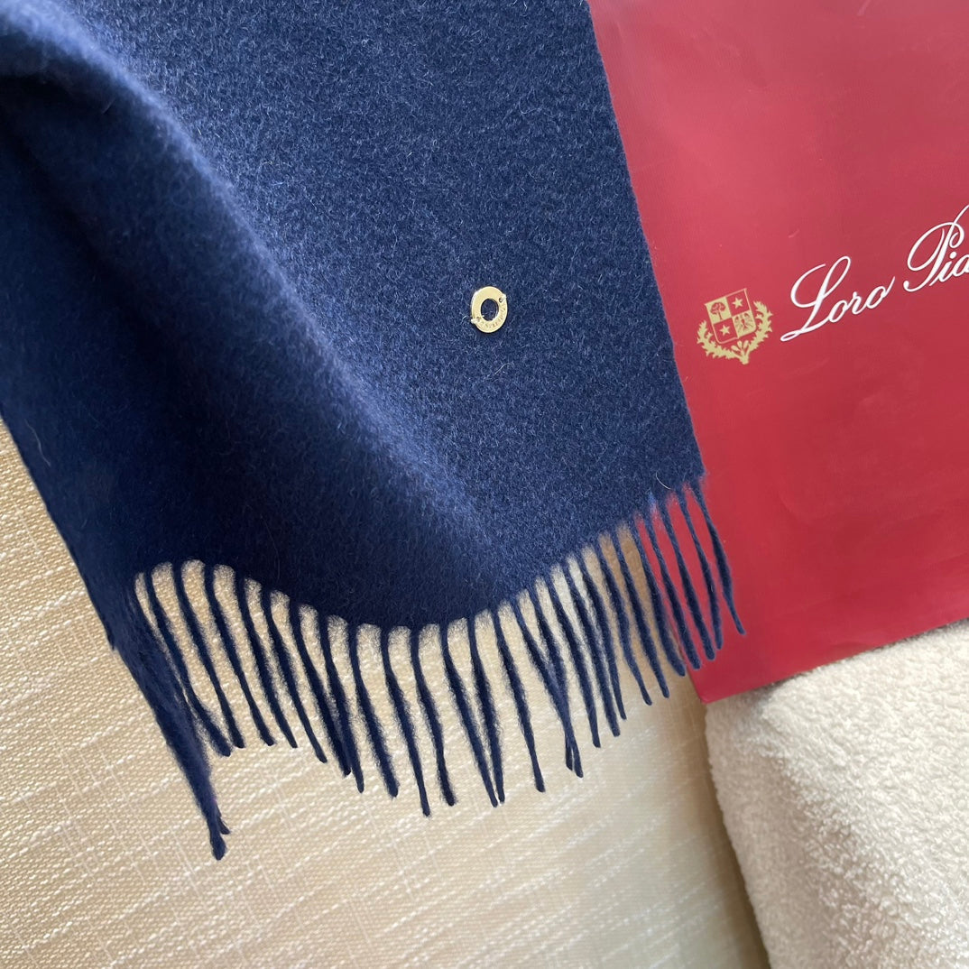 LP Scarf Plain 180 CM In Dark Blue Cashmere 141434