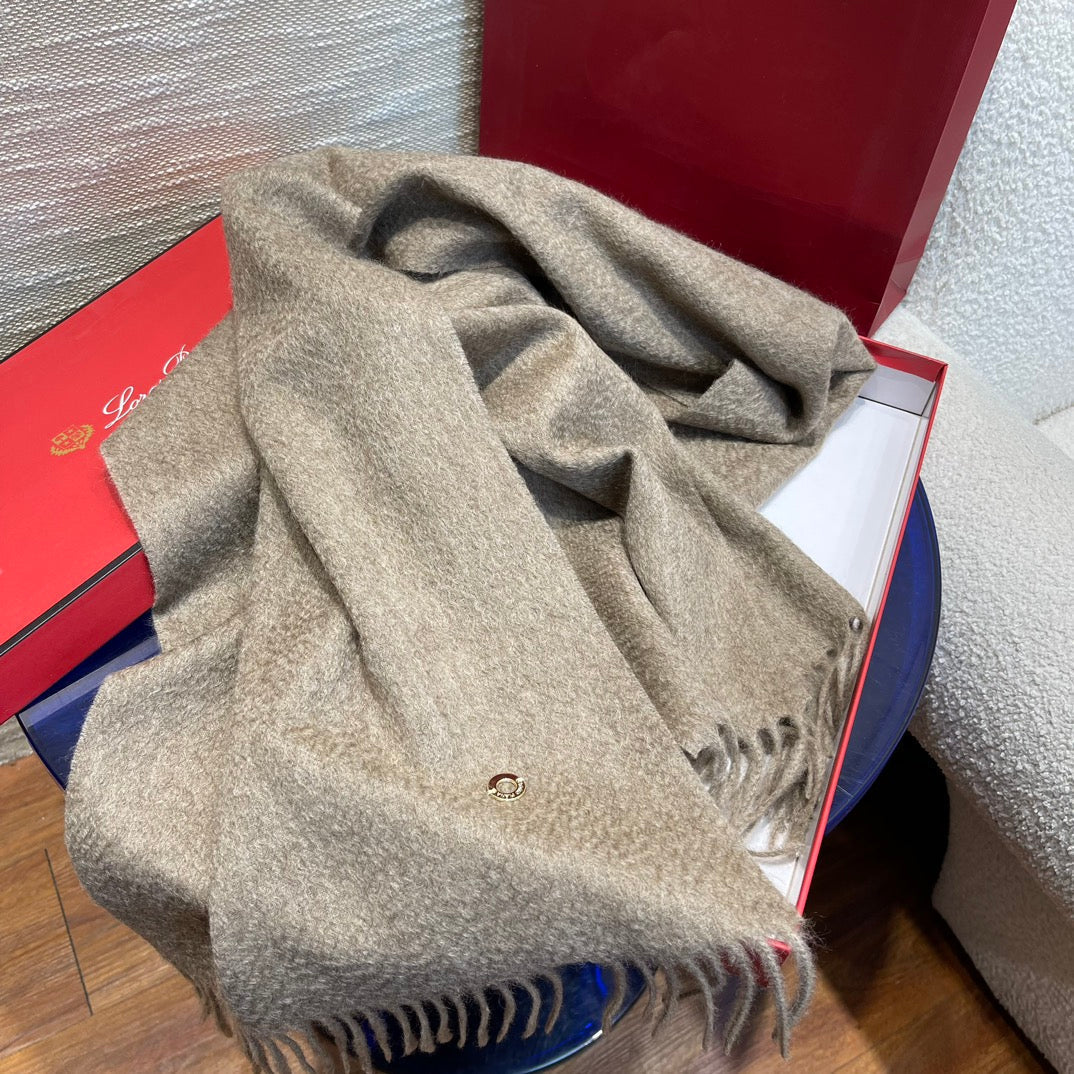 LP Scarf Plain 180 CM In Light Brown Cashmere 141436