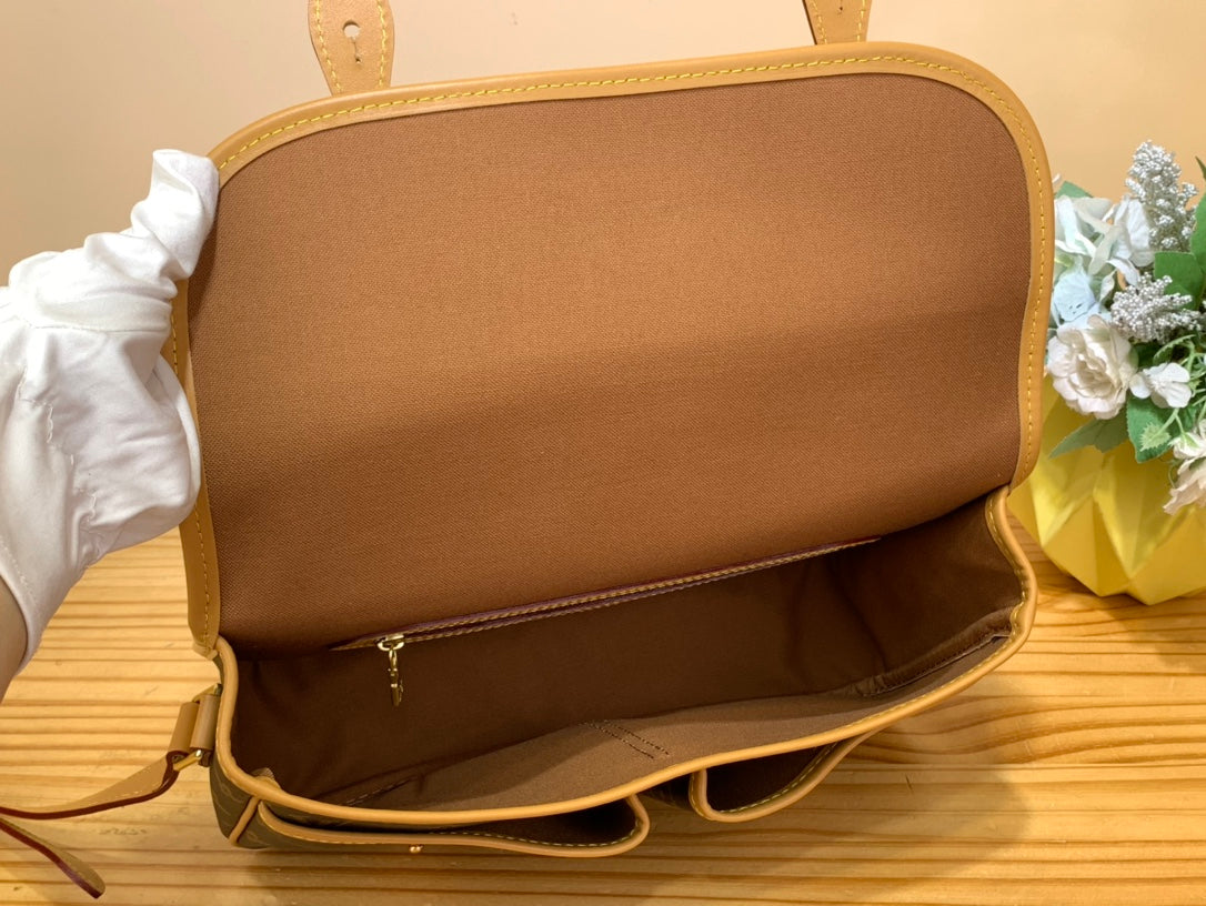 LV Gibeciere 28cm Brown Monogram Canvas 205872