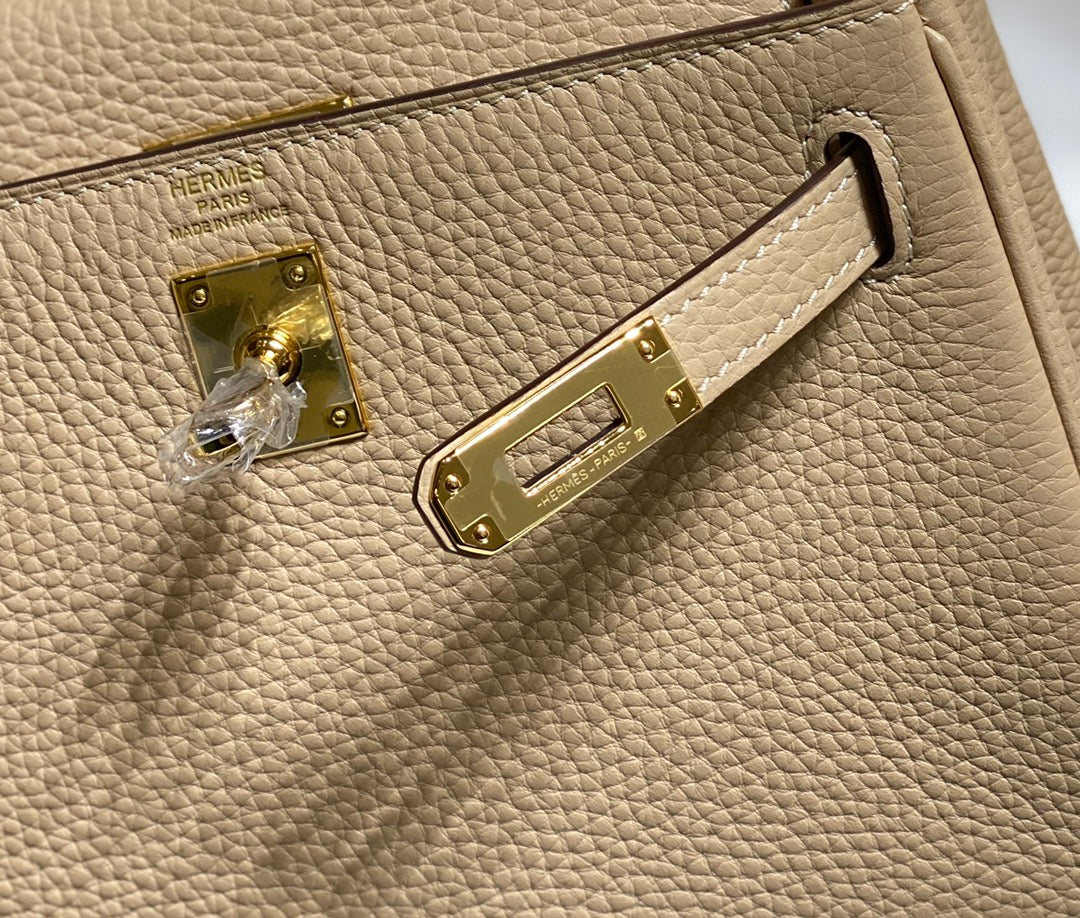 HM Mini Kelly 20cm Beige Togo Leather Gold Hardware