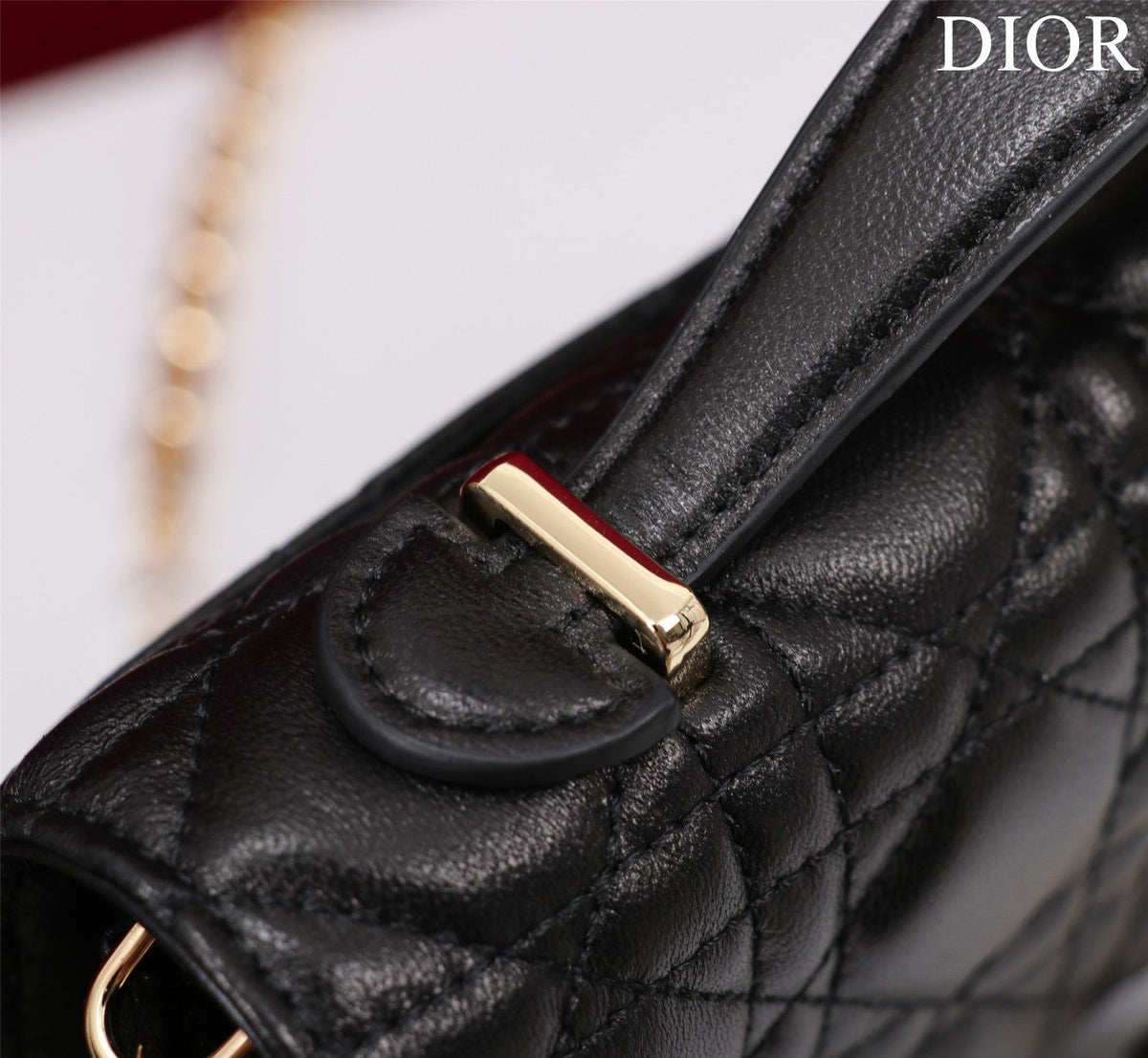 my cd mini 21 black lambskin