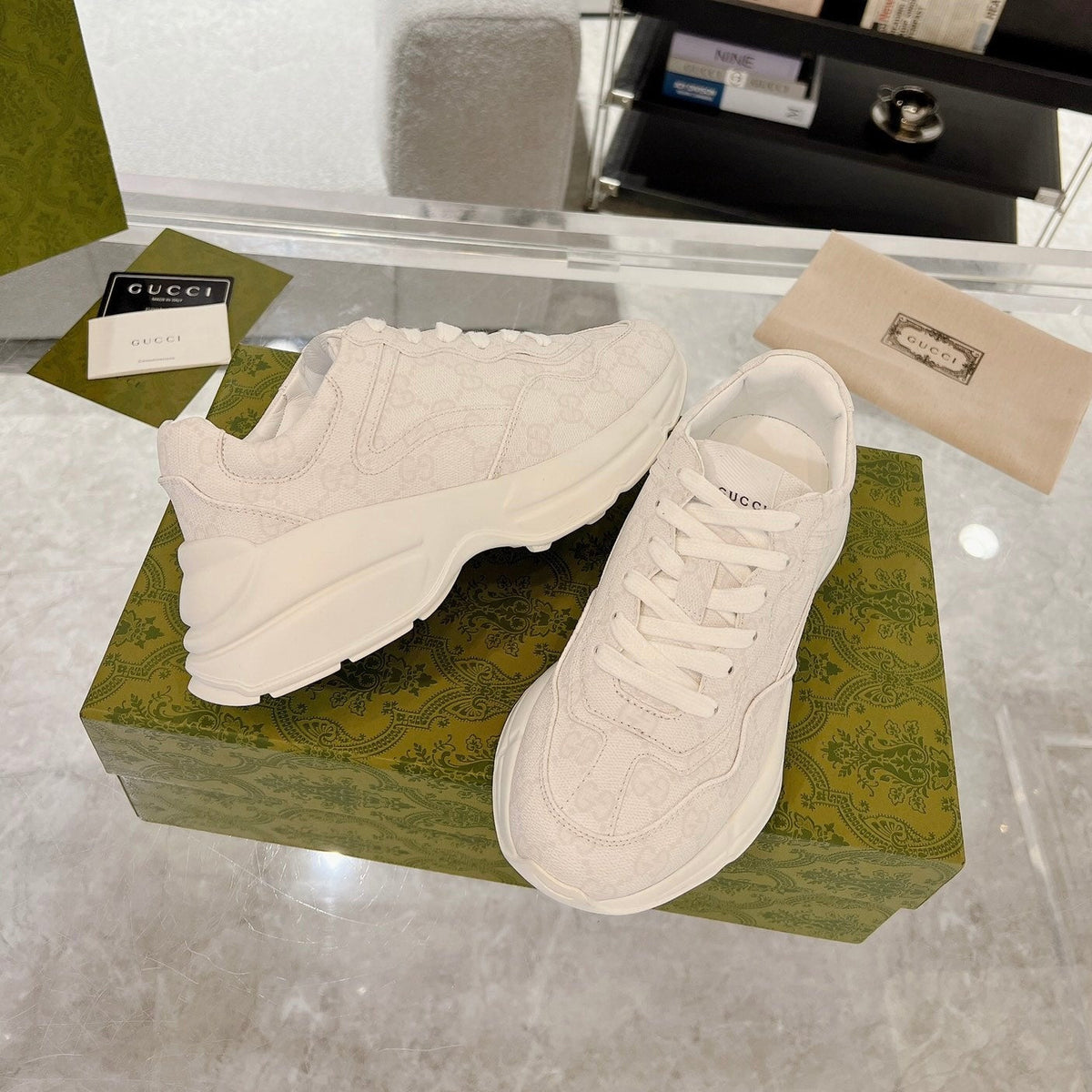 GG 100 RHYTON SNEAKER Creamy White
