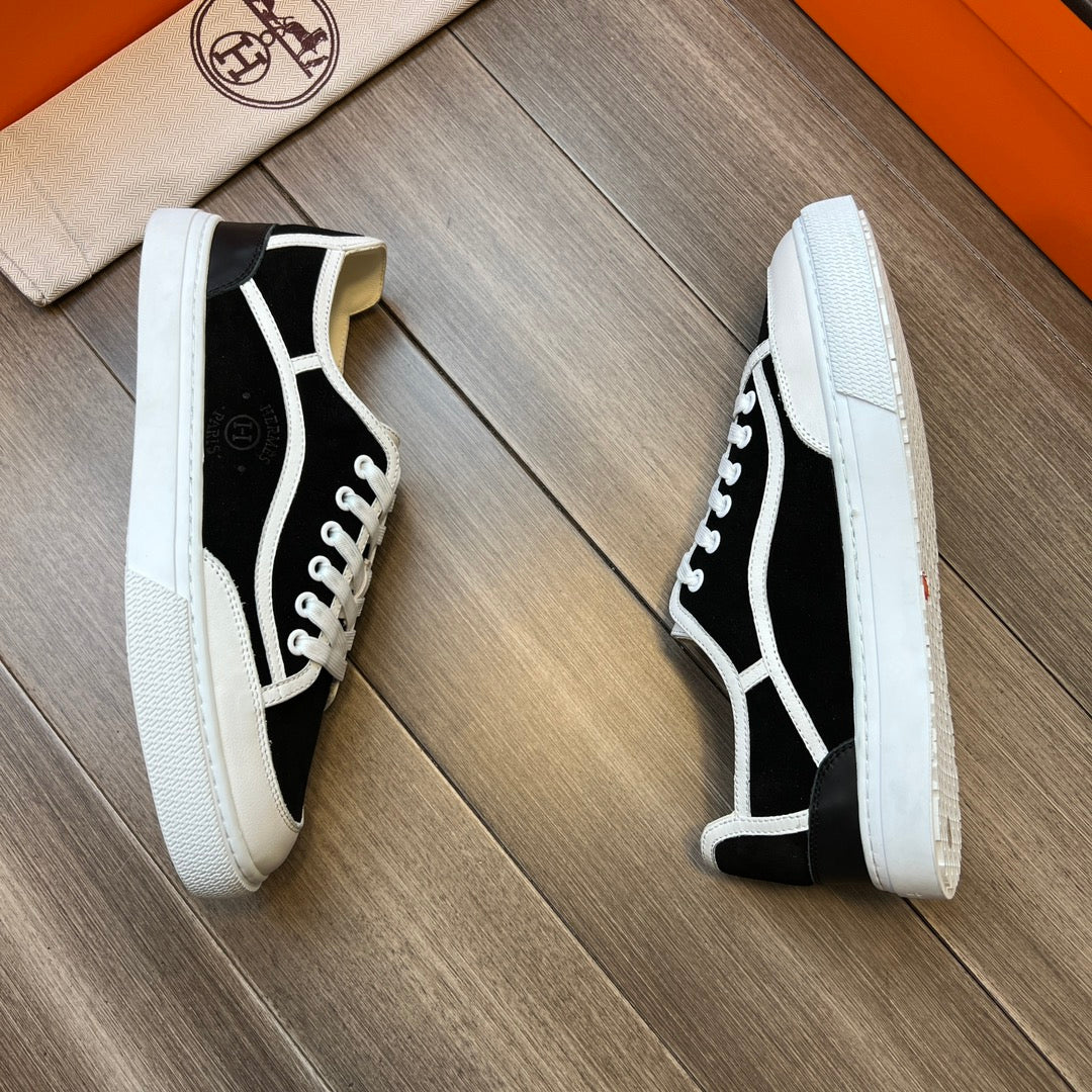 HM GET SNEAKER BLACK AND WHITE CALFSKIN