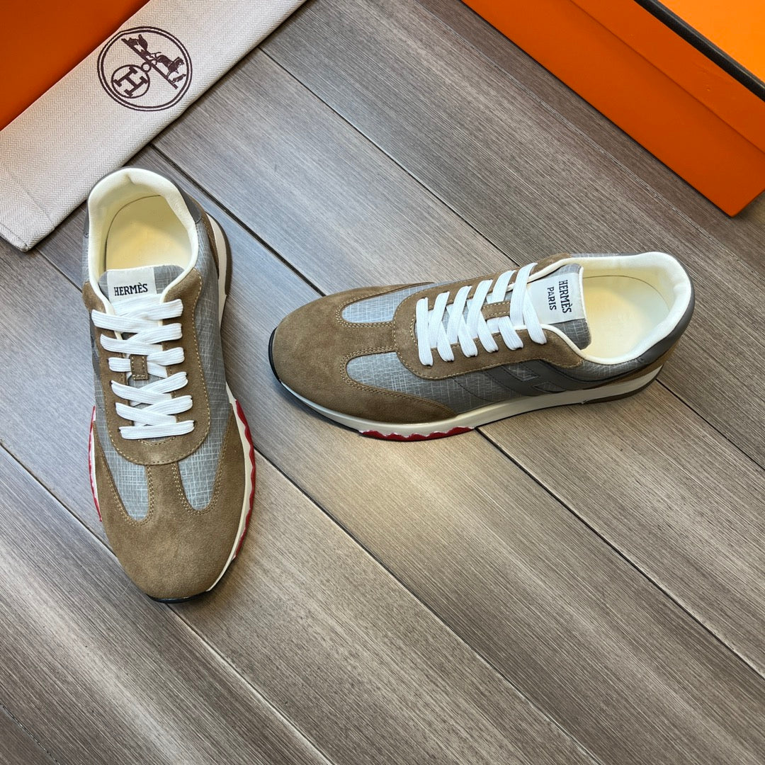 HM TRAIL SNEAKER MOSS AND GRAY CANVAS