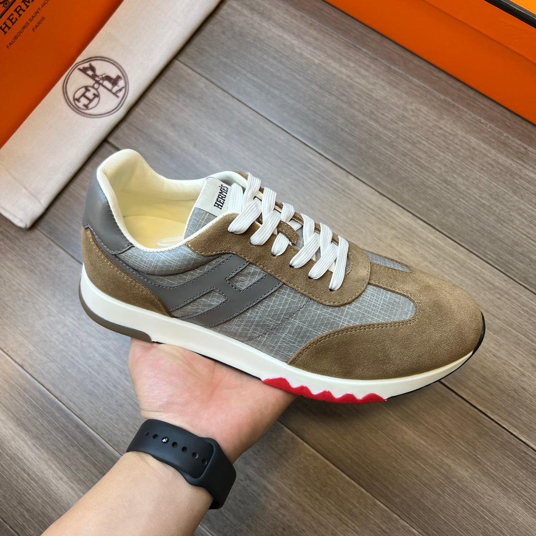 HM TRAIL SNEAKER MOSS AND GRAY CANVAS