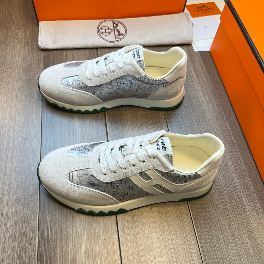 HM TRAIL SNEAKER SILVER AND LIGHT GRAY CANVAS