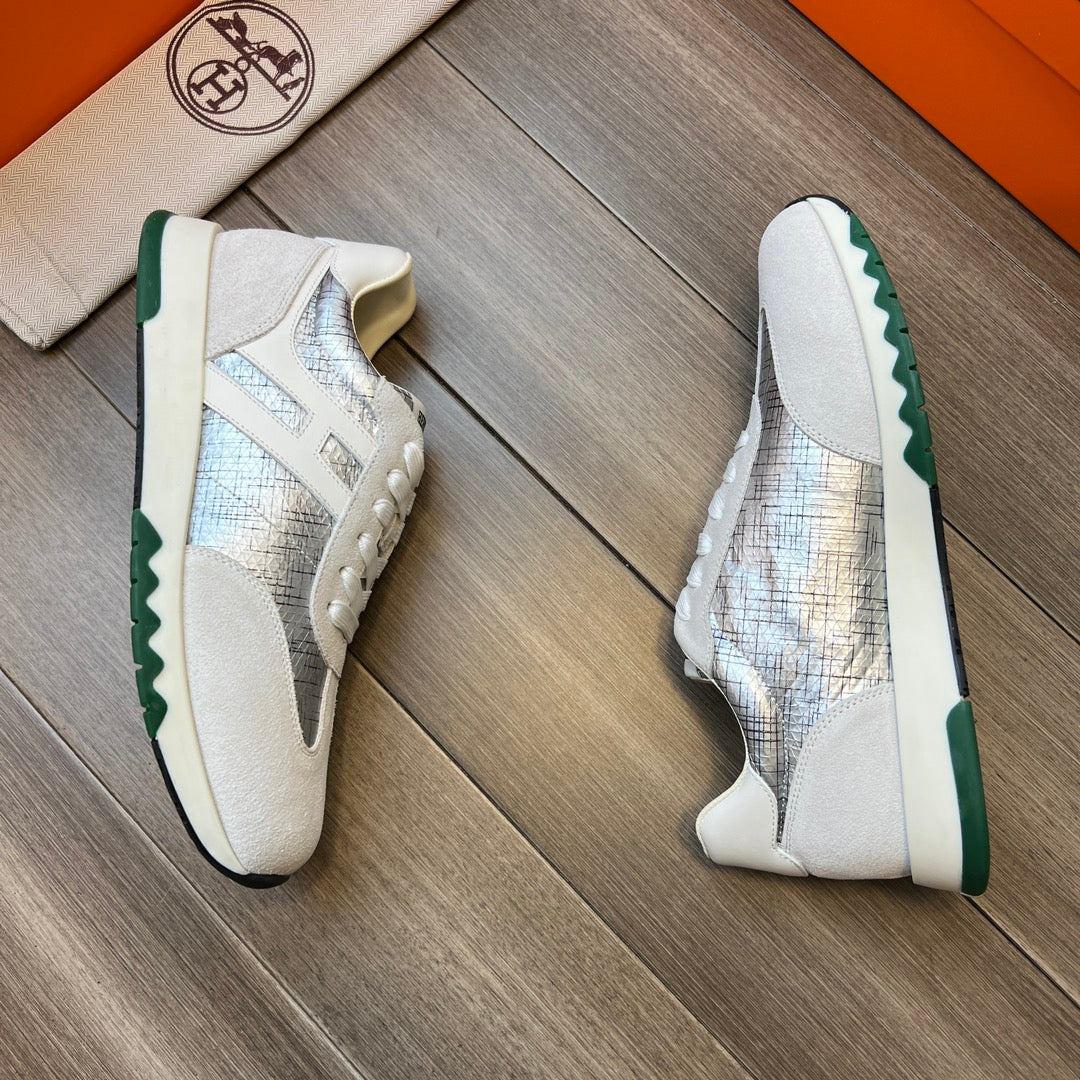 HM TRAIL SNEAKER SILVER AND LIGHT GRAY CANVAS
