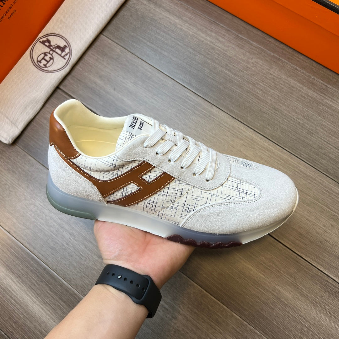 HM TRAIL SNEAKER WHITE AND LIGHT GRAY CANVAS