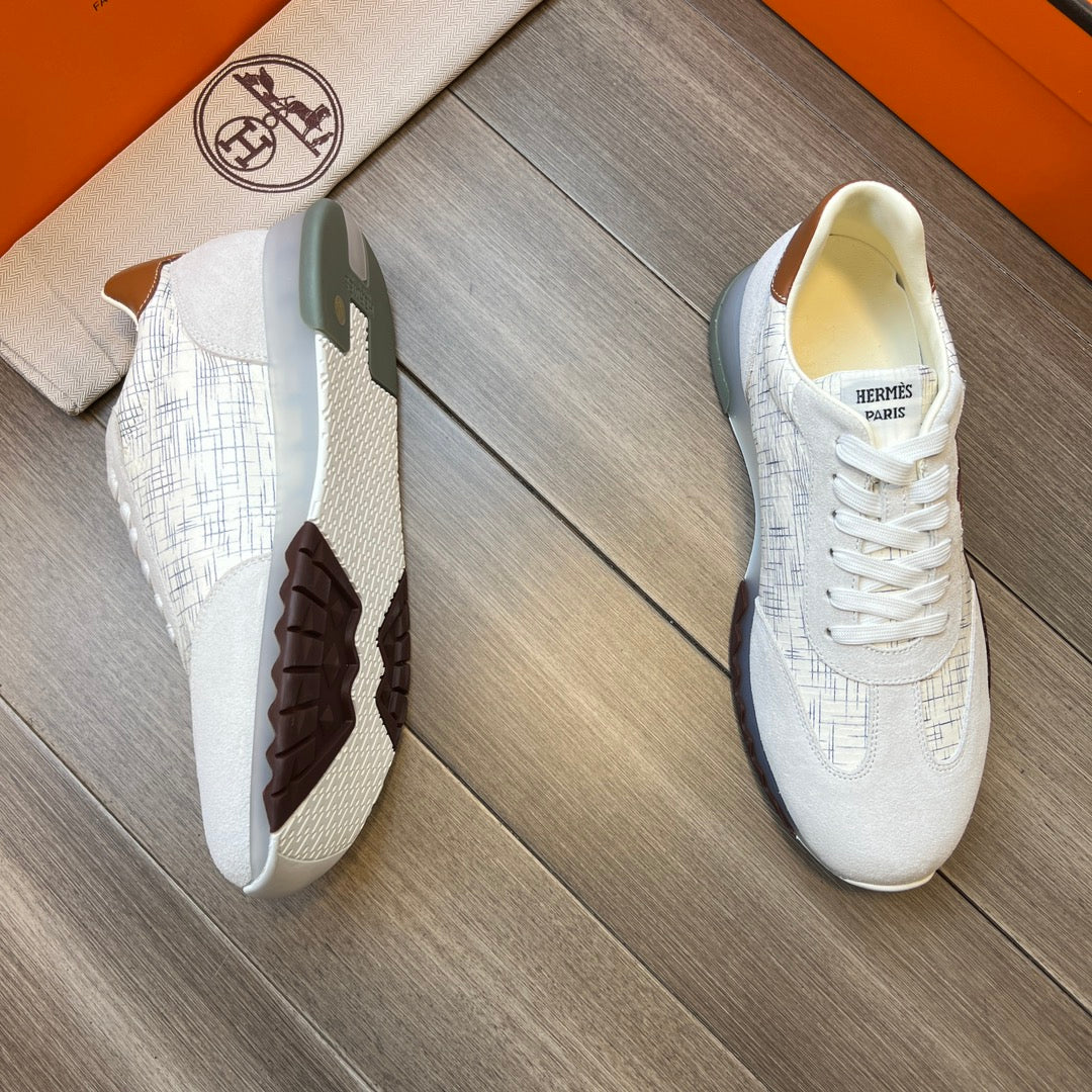 HM TRAIL SNEAKER WHITE AND LIGHT GRAY CANVAS
