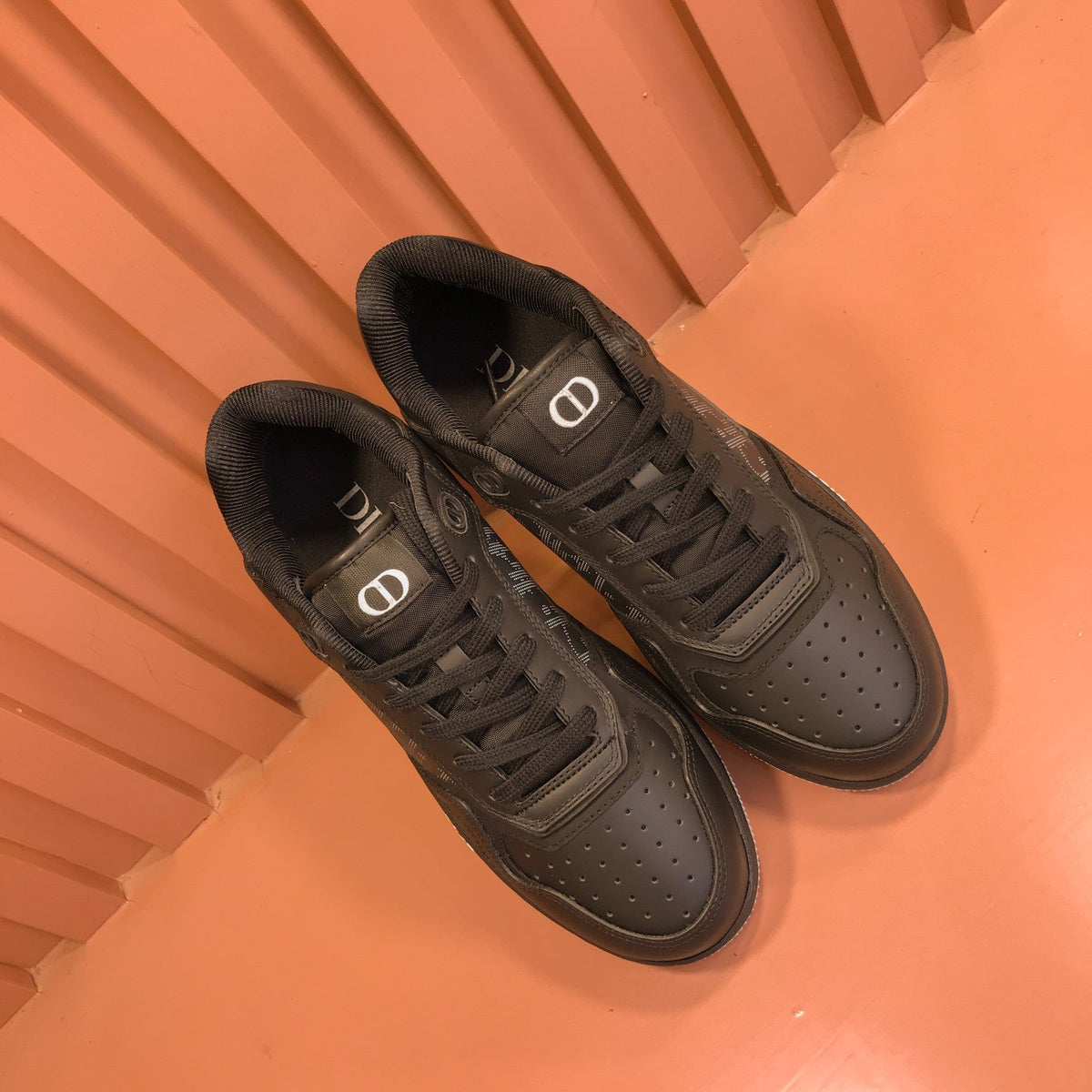 CD B27 LOW-TOP SNEAKER BLACK MESH CALFSKIN