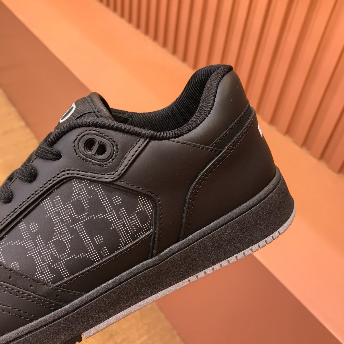 CD B27 LOW-TOP SNEAKER BLACK MESH CALFSKIN