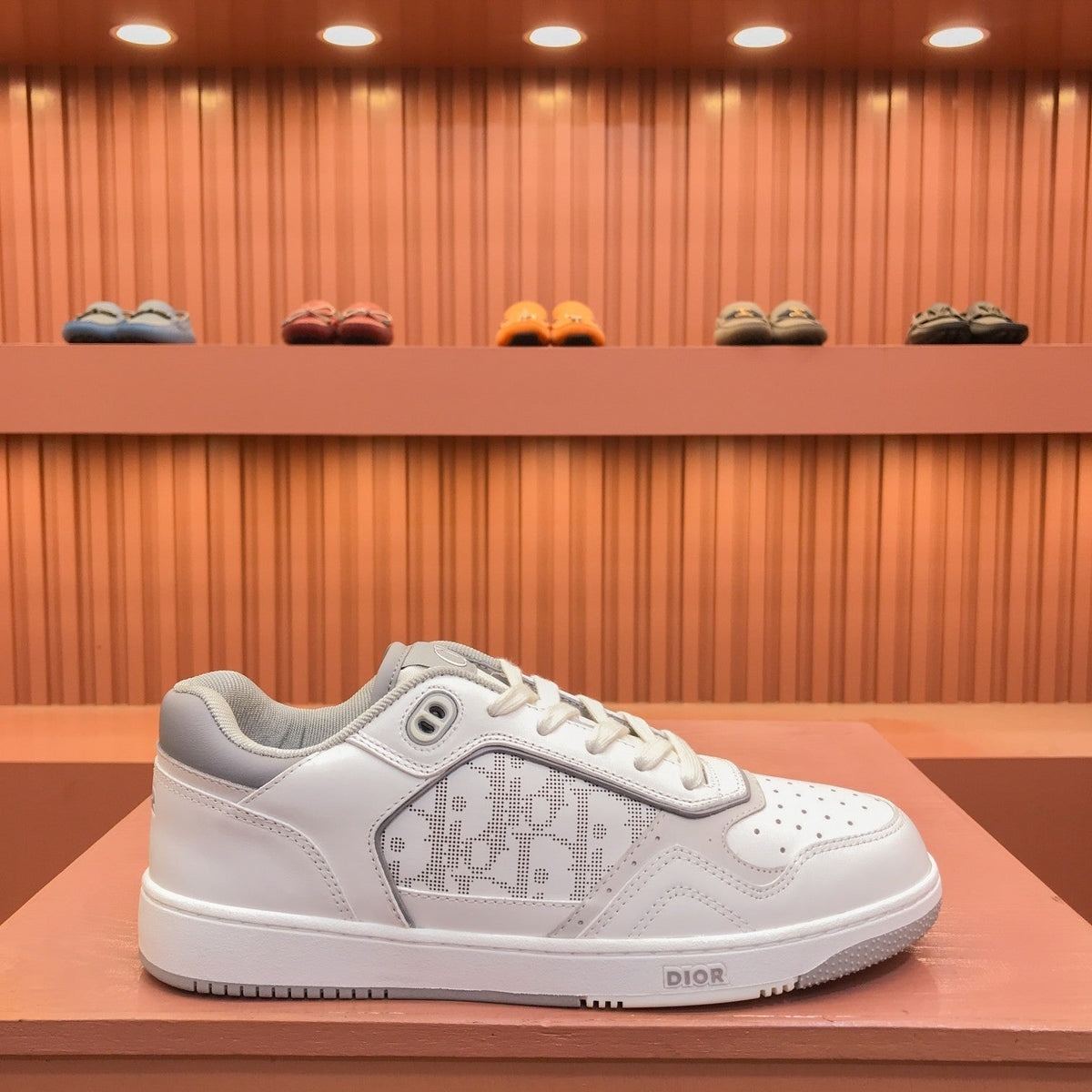 CD B27 LOW-TOP SNEAKER WHITE-CLOUD MESH CALFSKIN