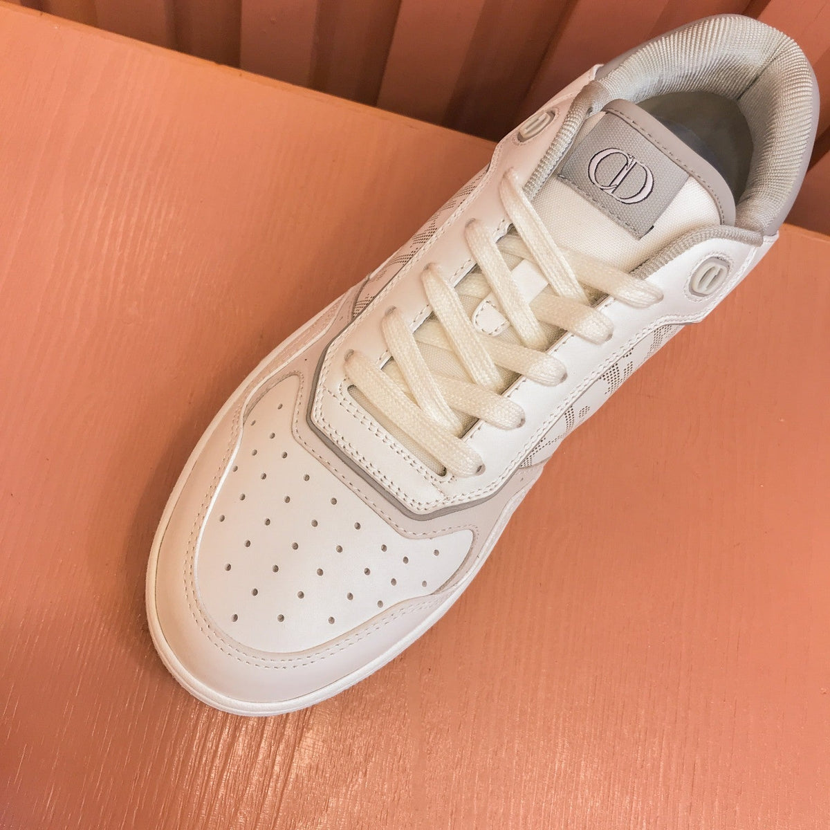 CD B27 LOW-TOP SNEAKER WHITE-CLOUD MESH CALFSKIN