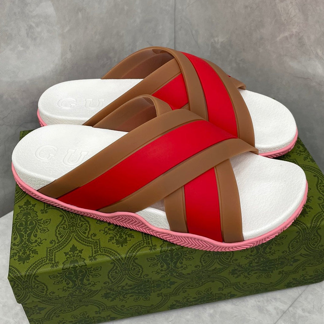 Gucci 2026 GG Unisex Woven Rubber Slippers 788222