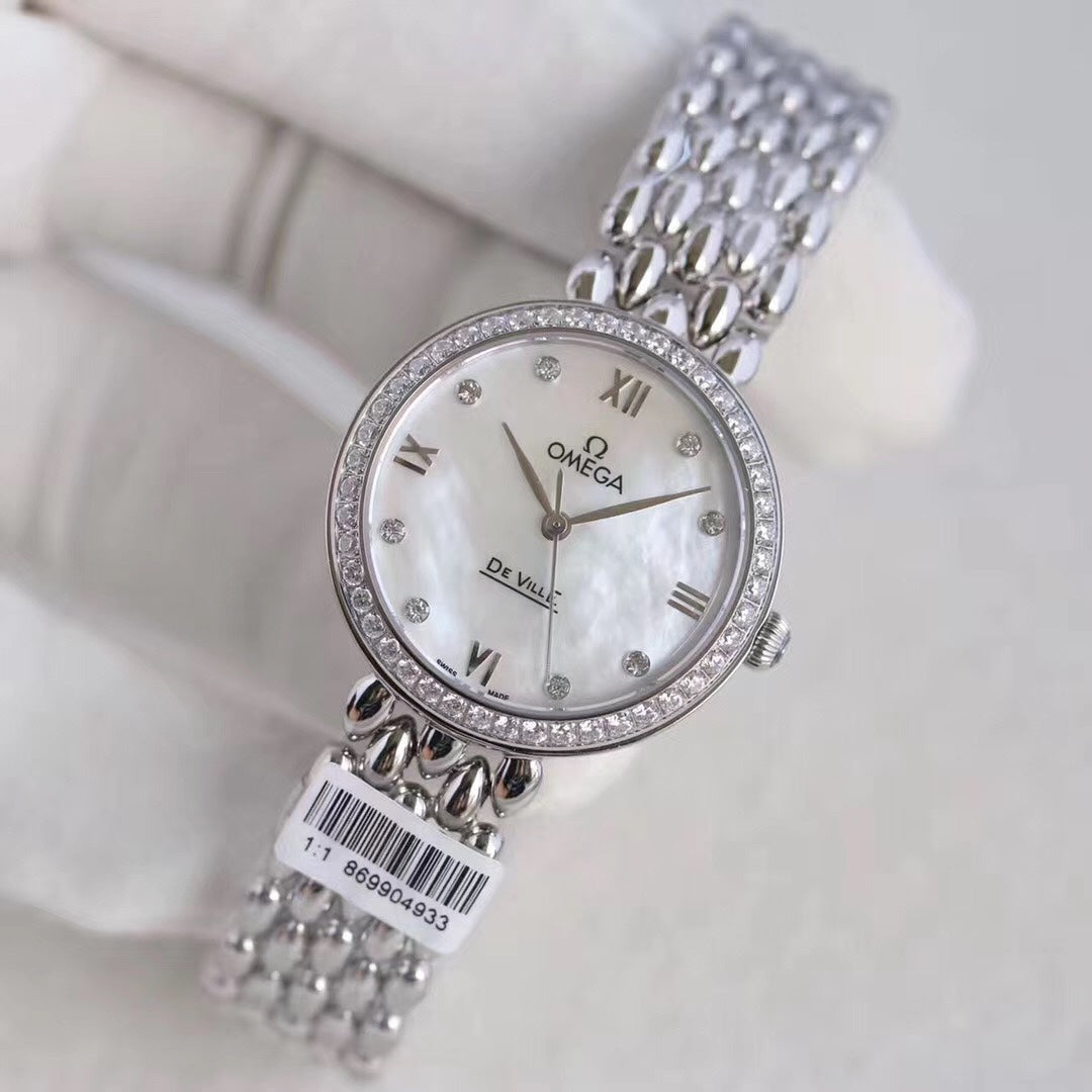 Omega De Ville 32.7mm Diamond Mop Pearl Dial
